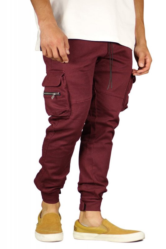Burgundy Combat Cargo Pants