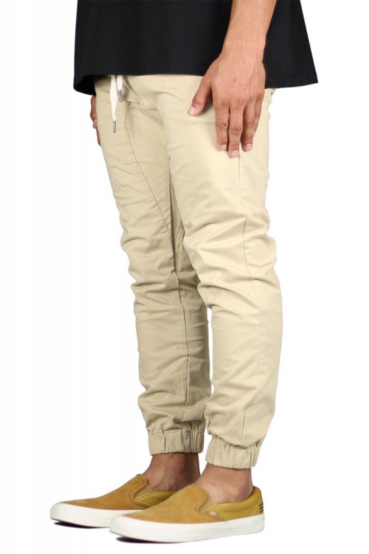Khaki Drop Crotch Joggers