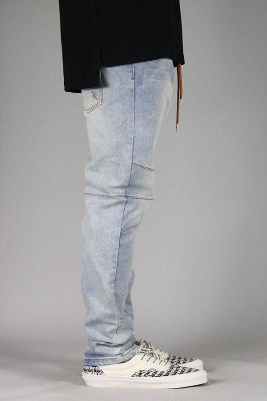 LT.Blue Gnu Zipper Jeans