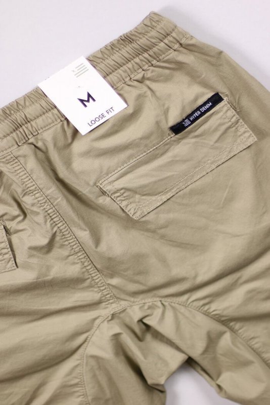 Khaki Cargo Jogger Shorts