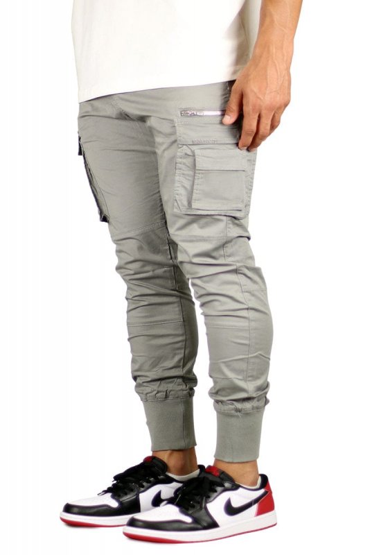 Gray Cool Cargo Joggers
