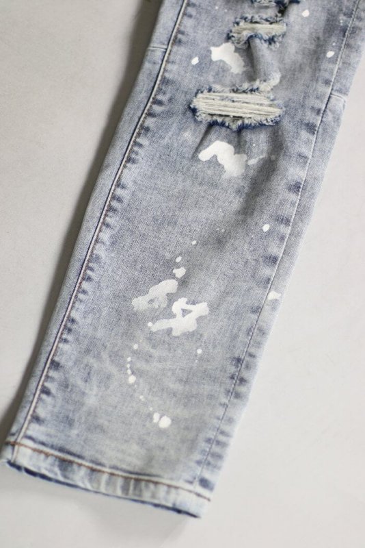 LT.Blue Rag Splatter Jeans
