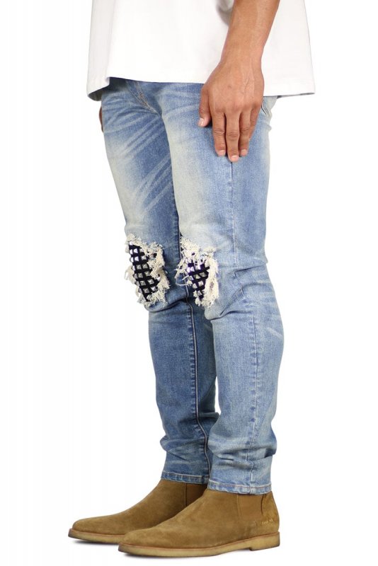 M.Blue Studded Jeans