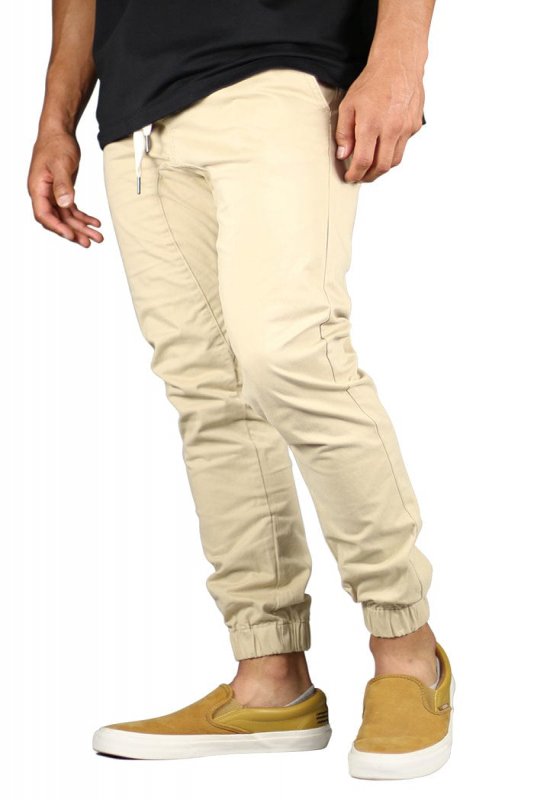 Khaki Drop Crotch Joggers
