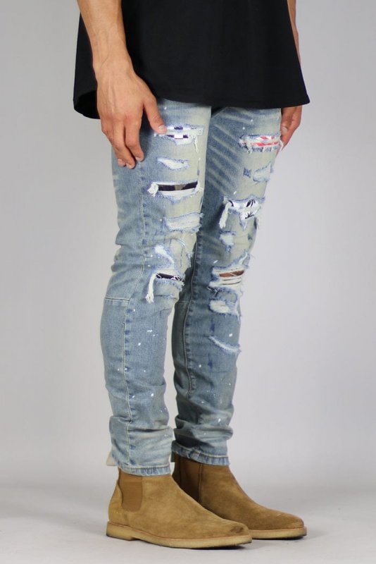 Indigo Patch Jeans
