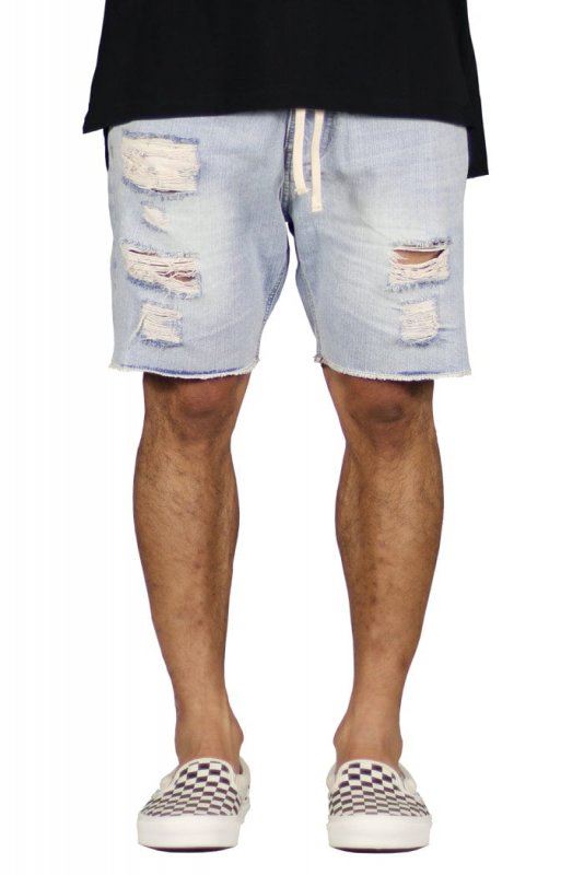 Ripped Denim Shorts