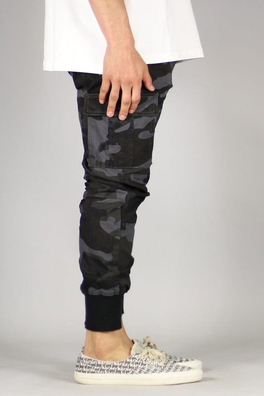 Black Camo Cargo Joggers