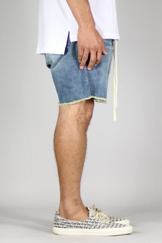 Indigo Drop Denim Shorts