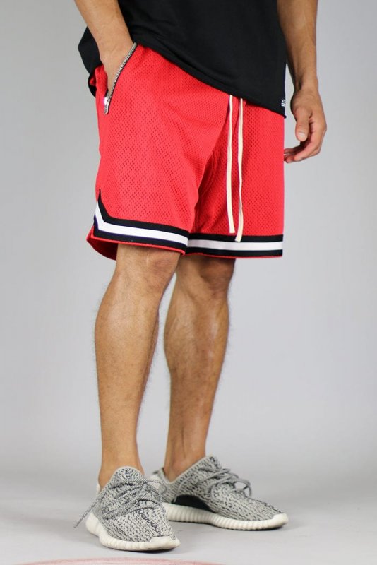Red Mesh Shorts