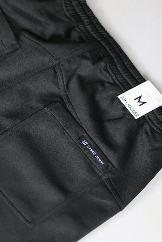 Black Neoprene Jogger