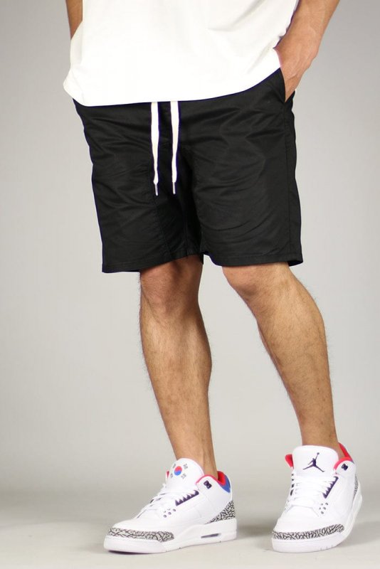 Black Drop Crotch Shorts