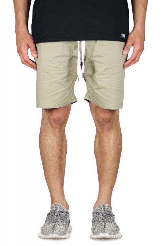 Khaki Drop Crotch Shorts