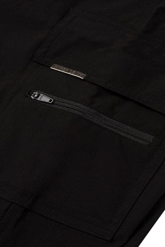 Black Cool Nylon Zipper Pants