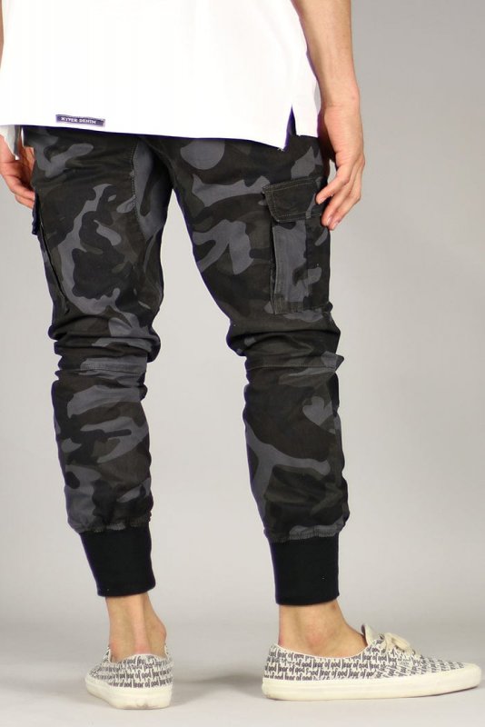 Black Camo Cargo Joggers