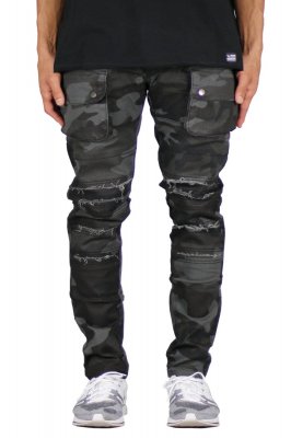 Black Camo Cargo Pants