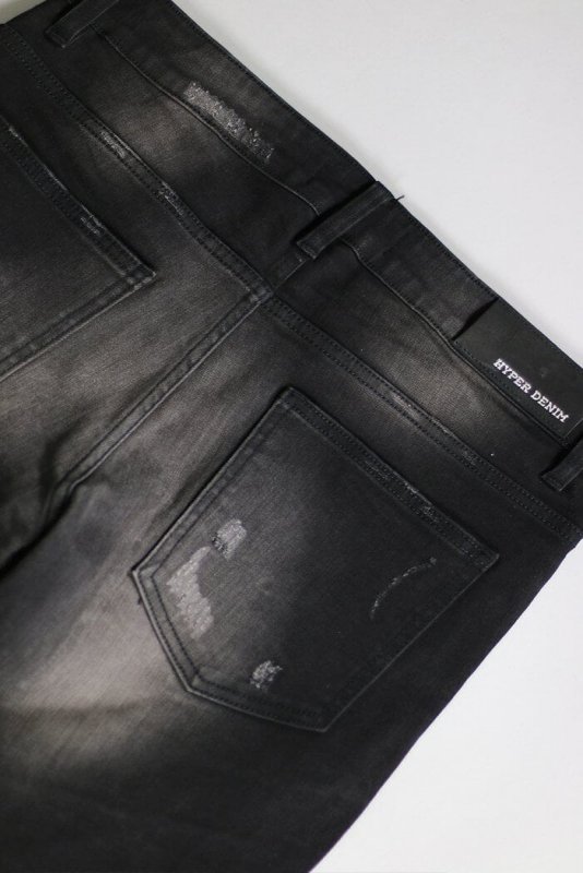 Black Moto Zipper Jeans