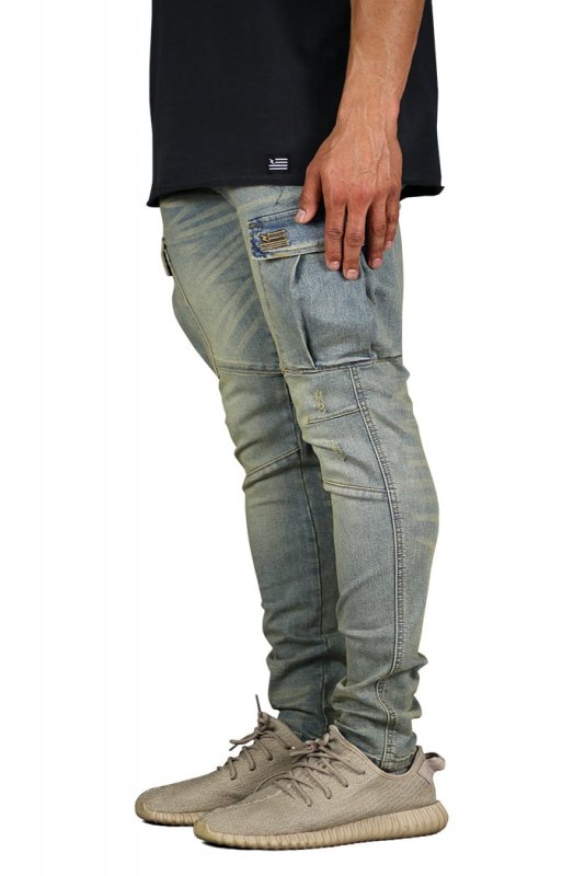 Indigo Cargo Jeans