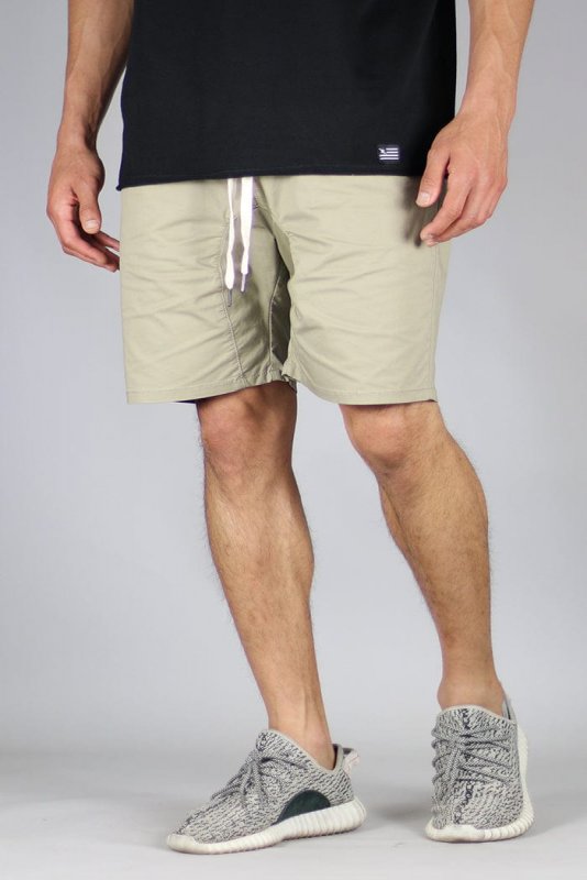 Khaki Drop Crotch Shorts