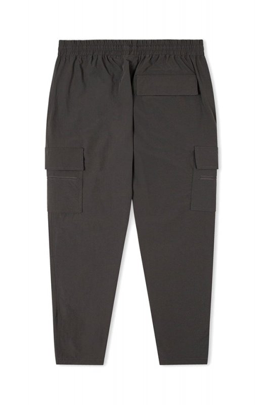 Charcoal Cool Nylon Zipper Pants