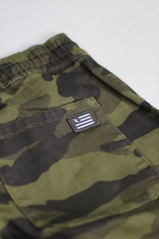 Olive Camo Zipper Pants