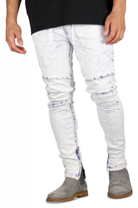 Bleach Blue Gnu Zipper Jeans