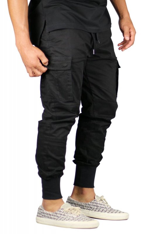 Black Cargo Joggers