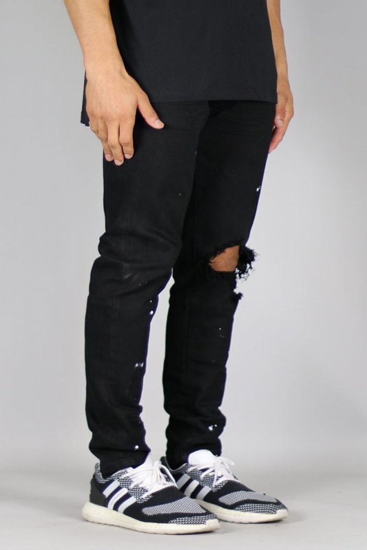 Jet Black Burst Jeans