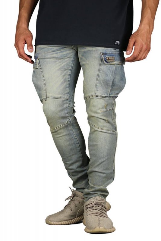 Indigo Cargo Jeans