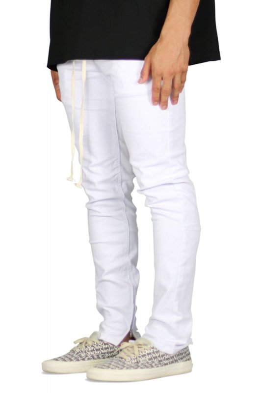 White Zipper Pants