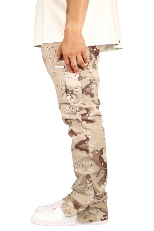 Desert Camo Flare Cargo Pants