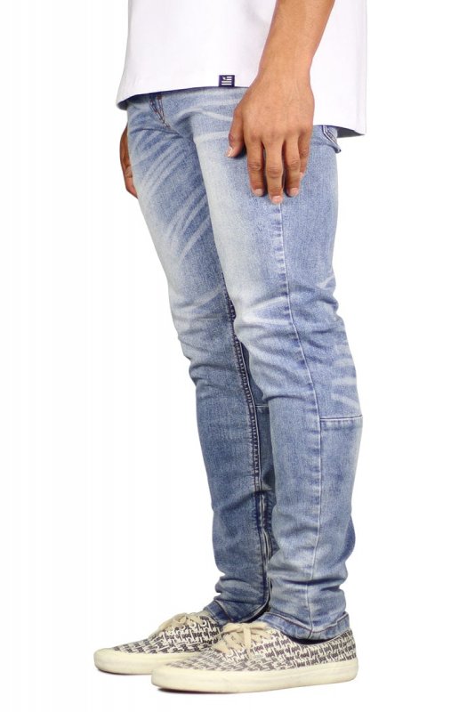 M.Blue Stack Zipper Jeans