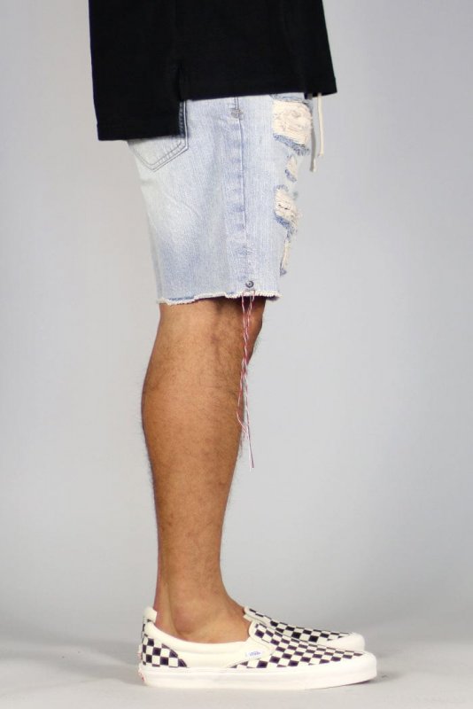 Ripped Denim Shorts