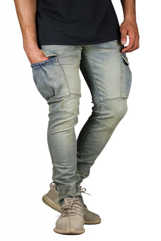 Indigo Cargo Jeans