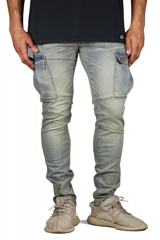 Indigo Cargo Jeans