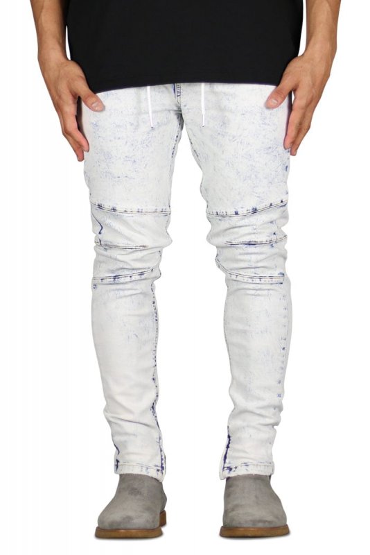Bleach Blue Gnu Zipper Jeans