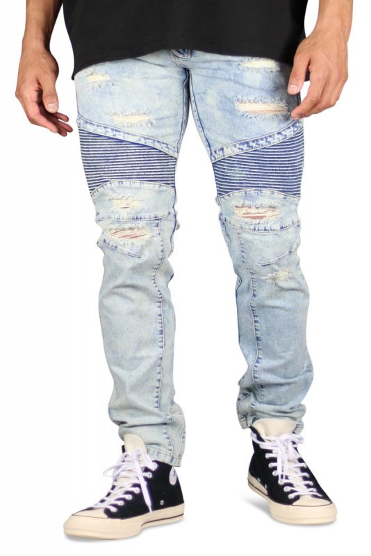Hyper Blue Ara Biker Jeans