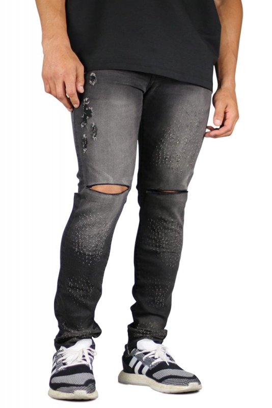 Fade Black Blast-Cut Jeans