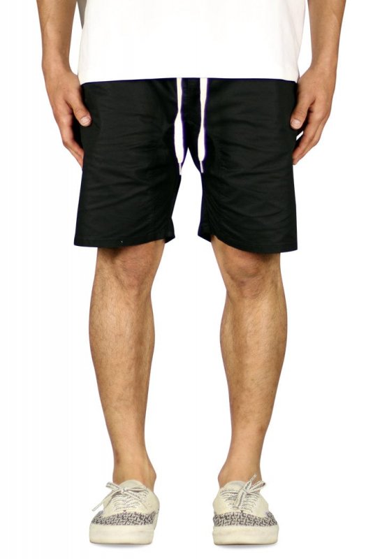 Black Drop Crotch Shorts
