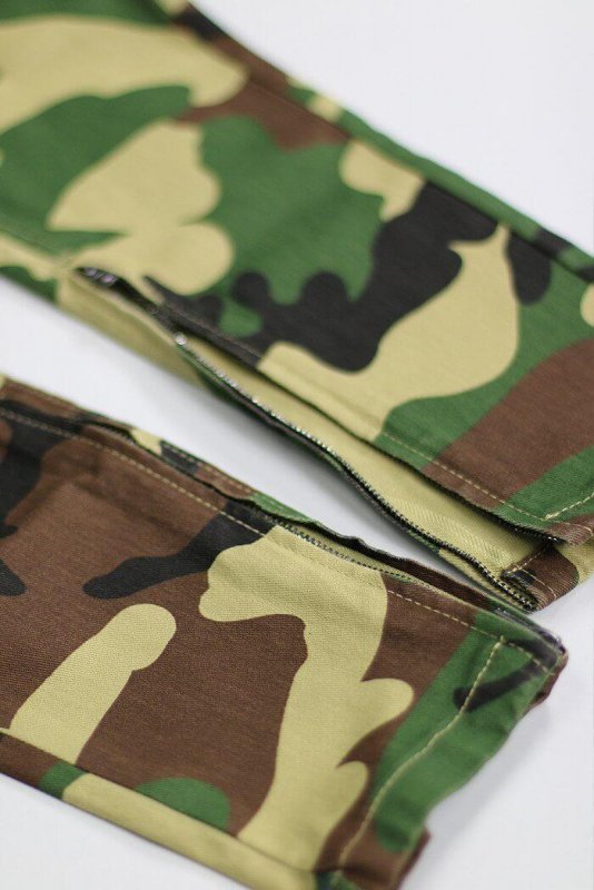 Woodland Camo Zipper Pants