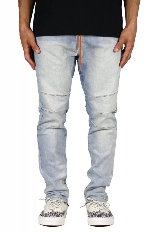 LT.Blue Gnu Zipper Jeans