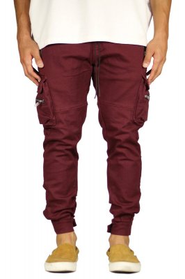 Burgundy Combat Cargo Pants