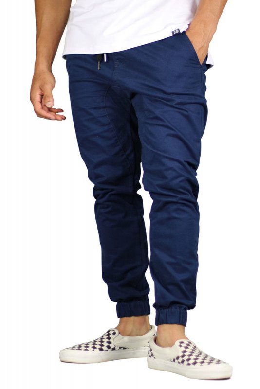 DK.Navy Drop Crotch Joggers