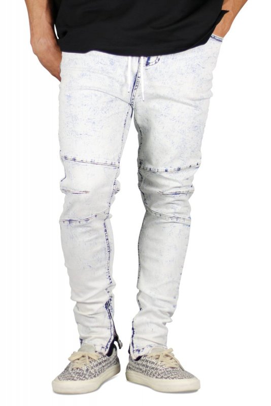 Bleach Blue Gnu Zipper Jeans