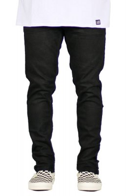 Jet Black Stack Zipper Jeans