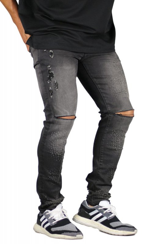 Fade Black Blast-Cut Jeans