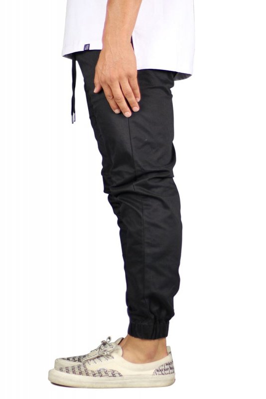 Black  Drop Crotch Joggers