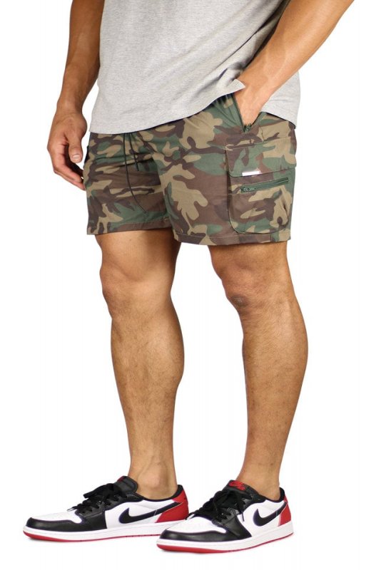 Camo Cool Nylon Cargo Shorts