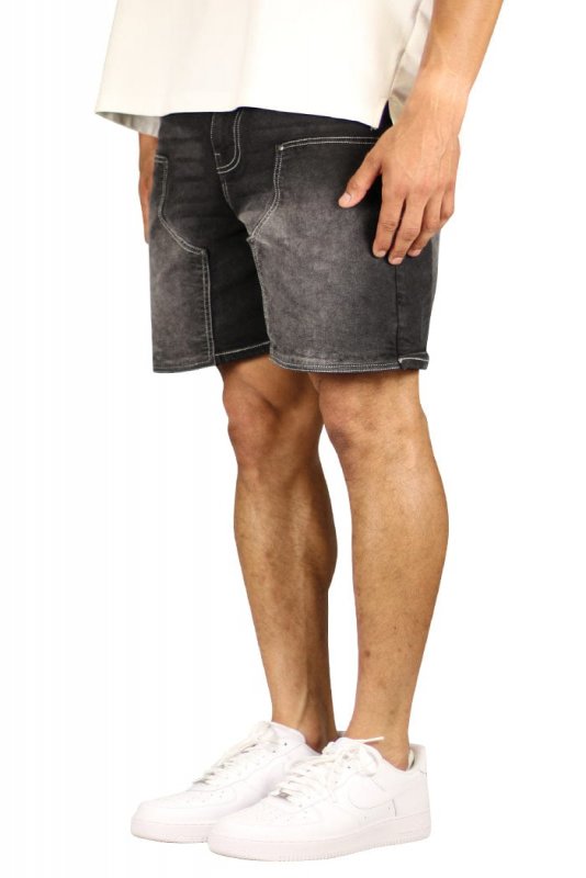 Black Carpenter Denim Shorts