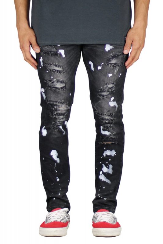 Black Rag Splatter Jeans