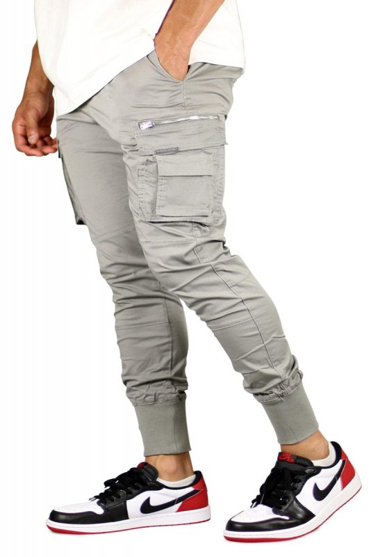 Gray Cool Cargo Joggers